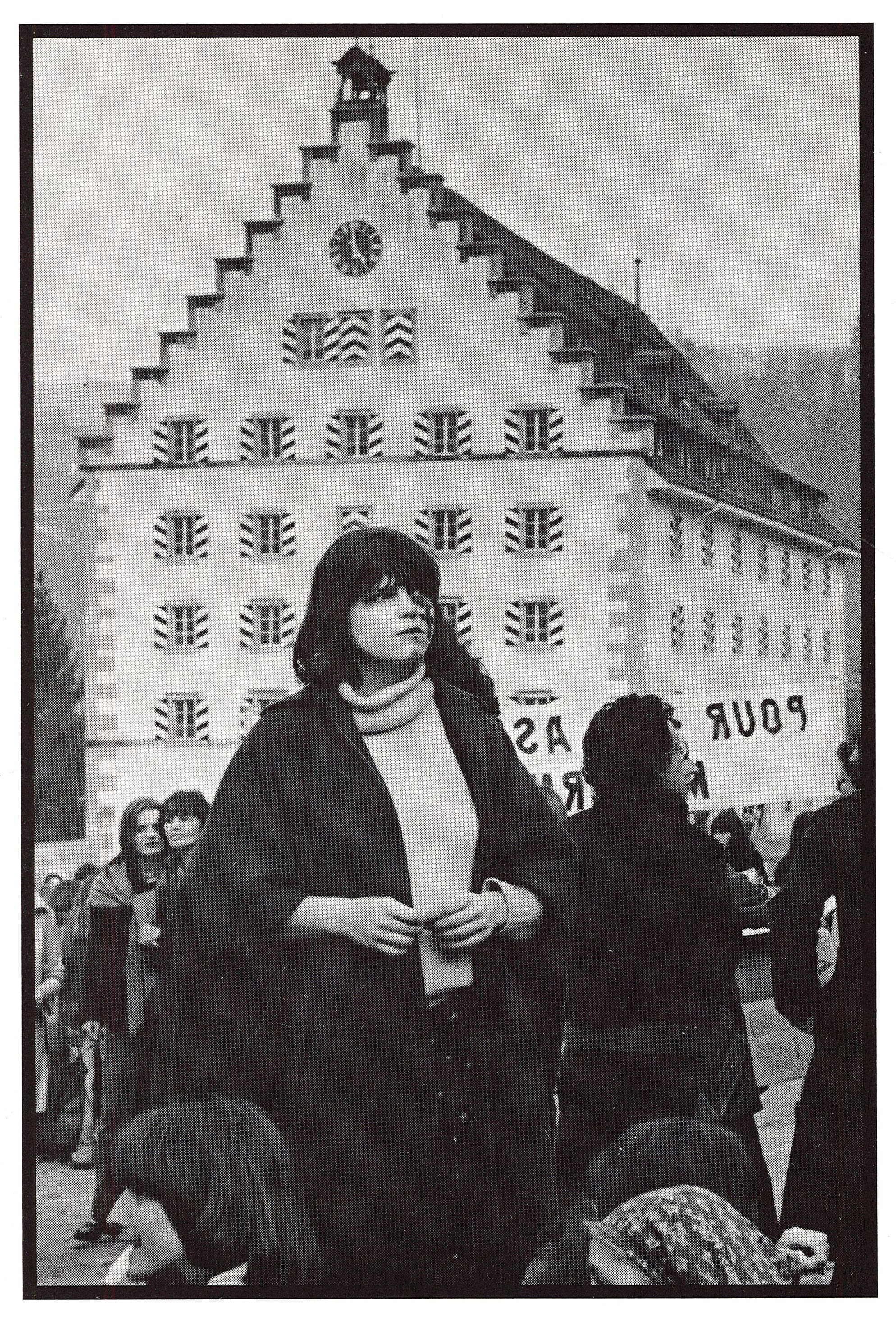 Aus dem Buch Frauen gehen auf die Strasse / Femmes descendent dans la rue, ©Lindwurm-Verlag Fribourg, 1978